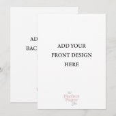 5 x 7両面招待状テンプレート 縦向き 招待状 (正面/裏面)