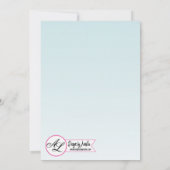 5 x 7写真誕生のお知らせ陸軍トロピカルフラワー 案内状 (裏面)