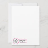 5 x 7写真誕生のお知らせ陸軍トロピカルフラワー 案内状 (裏面)