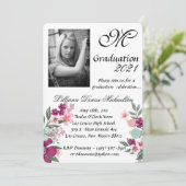 5 x 7卒業パート招待状熱帯花オン 招待状 (スタンド正面)