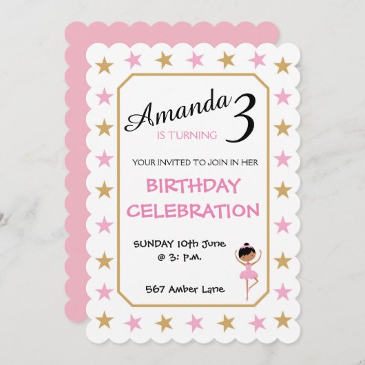 5 x 7招待状拡張性 招待状 (正面/裏面)