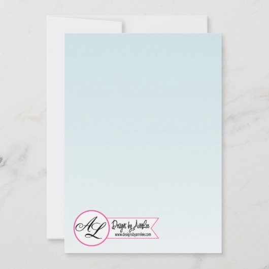 5 x 7新年イブ招待状熱帯花オン 招待状 (裏面)