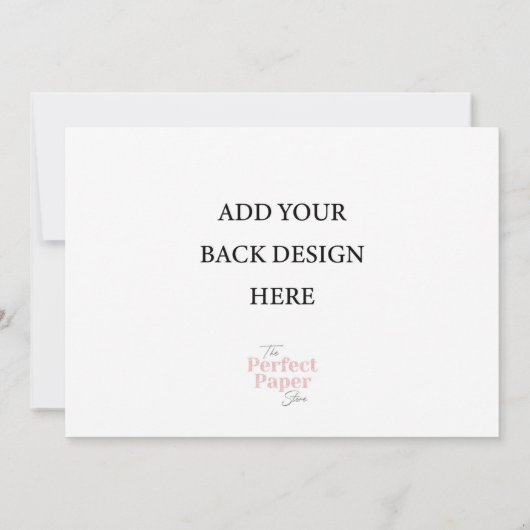 5 x 7横型招待状 招待状 (裏面)