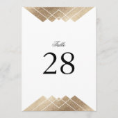 5 x 7白金ゴールドギャツビー結婚のテーブル番号 (正面)