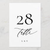 5 x 7白黒モダンの表結婚数 (正面)