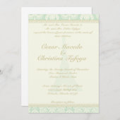 5 x 7結婚式招待状ダマスクパリエッフェルタワー 招待状 (正面/裏面)