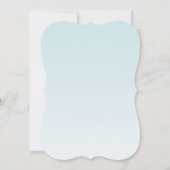 5 x 7結婚式招待状トロピカルフラワーオンブルーオム 招待状 (裏面)