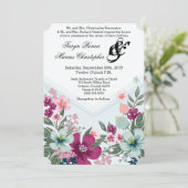 5 x 7結婚式招待状熱帯花オンブルーオーム 招待状 (スタンド正面)