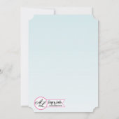 5 x 7結婚式招待状熱帯花オンブルーオーム 招待状 (裏面)