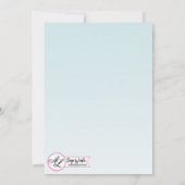 5 x 7結婚式招待状熱帯花オンブルーオーム 招待状 (裏面)