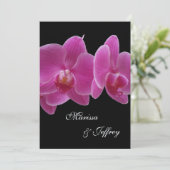 5 X 7蘭結婚式招待状- – 紫の蘭 招待状 (スタンド正面)