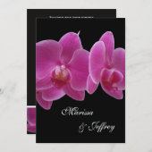 5 X 7蘭結婚式招待状- – 紫の蘭 招待状 (正面/裏面)