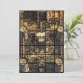 5 x 7要塞紙のグリッドマップ 招待状 (スタンド正面)