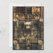 5 x 7要塞紙のグリッドマップ 招待状 (裏面)