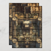 5 x 7要塞紙のグリッドマップ 招待状 (正面/裏面)