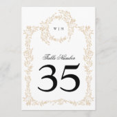 5 x 7赤面クレストエレガントなウェディングテーブル番号 (正面)