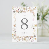 5 x 7野花のパンパ結婚スのテーブル番号 (スタンド正面)