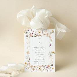 5 x 7野花のパンパ結婚スのテーブル番号