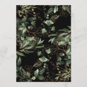 5 x 7金ゴールドユーカリ黒プレミアムテーブル番号 (裏面)