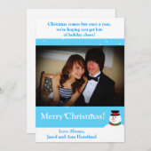 5 x 7雪の雪だるま招待状 招待状 (正面/裏面)