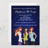 5 x 710代の若者ス10代のイート16誕生日招待状 招待状 (正面/裏面)