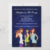 5 x 710代の若者ス10代のイート16誕生日招待状 招待状 (正面)