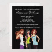 5 x 710代の若者ス10代のイート16誕生日招待状 招待状 (正面/裏面)