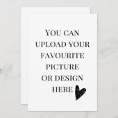 5" x 7"の封筒カードをカスタマイズする 招待状 (正面/裏面)