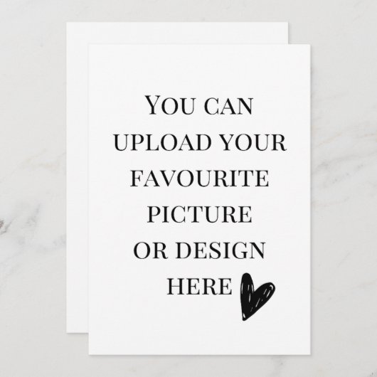 5" x 7"エンクロージャカードのパーソナライズ 招待状 (正面/裏面)