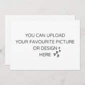 5" x 7"エンクロージャカードのパーソナライズ 招待状 (正面/裏面)