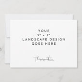 5 x 7" カード印刷用ランドスケープ横テンプレート 招待状 (裏面)