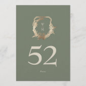 5 x 7 クラシック サボン クリーム ゴールド クレスト テーブル ナンバー (正面)