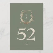 5 x 7 クラシック サボン クリーム ゴールド クレスト テーブル ナンバー (裏面)