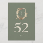 5 x 7 クラシック サボン クリーム ゴールド クレスト テーブル ナンバー (裏面)