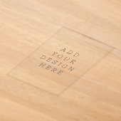 5" x 7" クリアカスタム作成 アクリル招待状 (レイダウン)