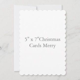 5" x 7" クリスマスカード メリー・スカロップ 招待状