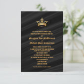 5" x 7"ゴールデンクイーンク王室のラウン招待状 招待状 (スタンド正面)