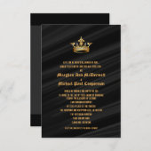 5" x 7"ゴールデンクイーンク王室のラウン招待状 招待状 (正面/裏面)