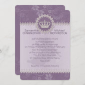 5" x 7"ピンク・フローラ・ク結婚ラウンズPassport 招待状 (正面/裏面)