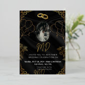 5" x 7" ホイル招待状 箔招待状 (立ち正面)