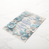 5" x 7" ホイル招待状 箔招待状 (回転した状態)