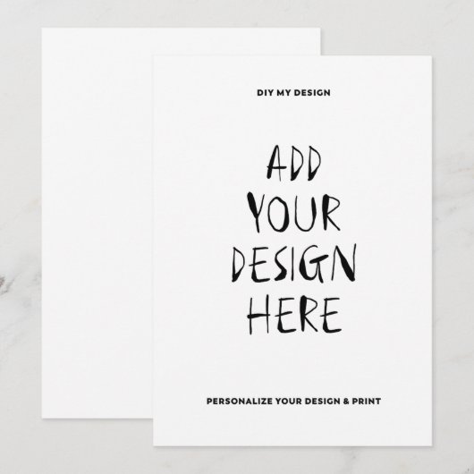 5" x 7" ポートレート カード (正面/裏面)