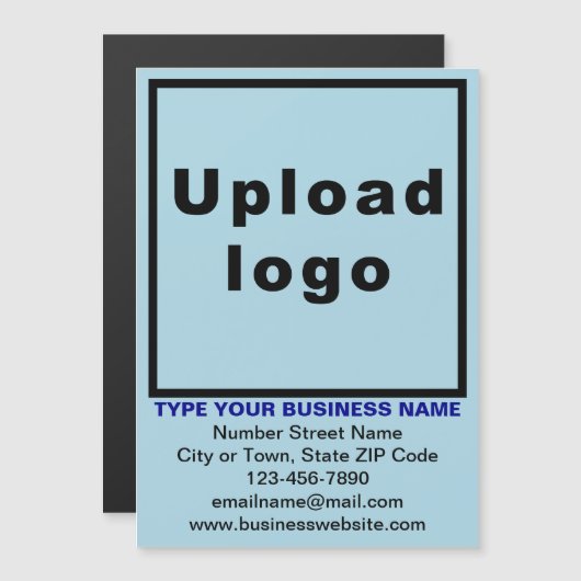 5" x 7"ライトブルー磁気カードのビジネスブランド (正面/裏面)