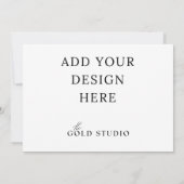 5 x 7 ランドスケープ インビテーション 白紙のテンプレート (裏面)