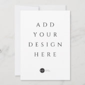 5" x 7" 招待状 / メニュー / フラットカード (裏面)