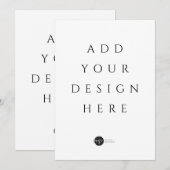 5" x 7" 招待状 / メニュー / フラットカード (正面/裏面)