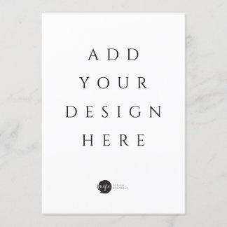 5" x 7" 招待状 / メニュー / フラットカード