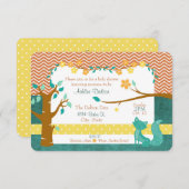 5" x 7"森林キツネのベビーシャワーの招待状 招待状 (正面/裏面)