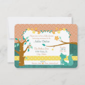 5" x 7"森林キツネのベビーシャワーの招待状 招待状 (正面)