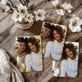 5" x 7"金素朴箔実在の日付を保存 箔シーズンカード